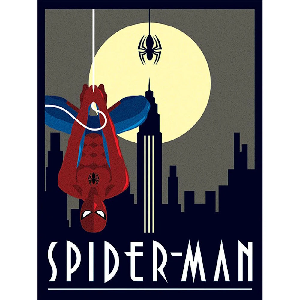 SPIDERMAN - (ブランド・ニュー・デイ 公開 ) - Marvel Deco / Spider-Man Hanging / 60x80x4cm Stretched Canvas Print